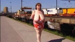 Gigantic titted granny gretl