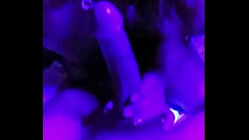 Cumshot in the blacklight