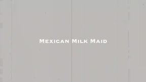 MEXICAN MILK MAID MILF first teases, then gives THE BEST HANDJOB EVER causing a MESSY MESSY FACE!
