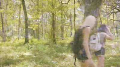 Teen Tiffany Watson gets fucked hard after they are stalking in a scary forest