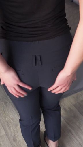 Amateur Milf Try On Haul Work Outfits In Full Back Panties And Teases Panty Line