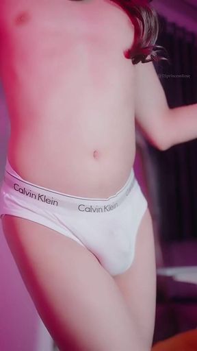 Cute Femboy in Chastity Cumshot