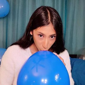 Squirting on My Birthday Balloons