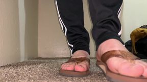 Cumming On My Rainbow Sandals