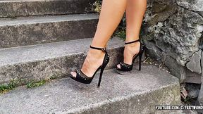 Goddess Teases with Beautiful Feet in Heels