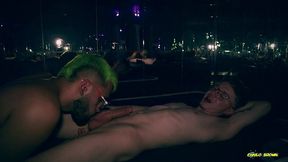 hot daddy camilo brown giving an amazing cum swap blowjob to big cock beautiful twink nicolas mucci