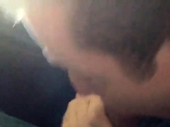 Dirty talking car blowjob with CIM and swallow