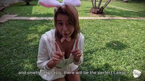 I'm a bunny &mdash;  today I learned that can also put carrots in my tight pussy and ass to cum - ALIX VLOGS