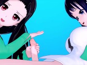 FUTA MAHOUKA KOUKOU NO RETTOUSEI SHIBA MIYUKI X SAEGUSA MAYUMI (3D HENTAI)