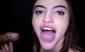 Julia Loves Swallowing Every Drop!