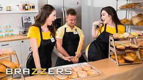 Brazzers - Maddy May and Lily Lou Enjoy Big Cock&#x1F346; In Bakery Break Room