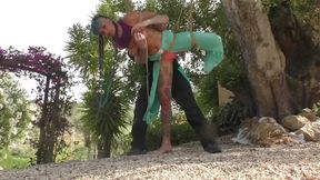 Maya Homerton - Cruel Bondage Session with Damon Pierce in a Public Park - Part 2 wmv SD