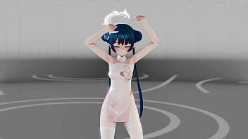 Blue Archive Ryuuge Kisaki Hentai Undress Dance Mmd 3D Blue Hair (CLIP)
