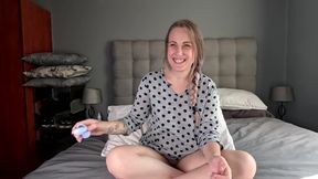 Using a finger vibrator until I reach orgasm