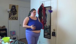 Fat girl with huge tits ass and belly