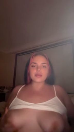 Slutty stoner strip while smoking medi