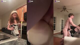 Petite teen with tattoos goes wild in a homemade threesome with a tranny & twink femboy