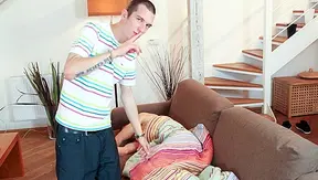 Caleb Moreton Gets Pounded Hard Bareback by Busty Rudy Black – Steamy Gay Anal 18+