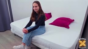 Emma, Stunning Blonde with Big Natural Tits, Fucks for the First Time in Front of a Camera!