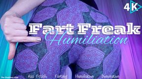 Fart Freak Humiliation - 4K - The Goddess Clue, Farting, Ass Fetish, Scent Fetish, Dominated and Humiliated by Farts