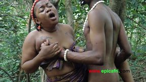 horny slutty ebony seduced me on the way to the village stream