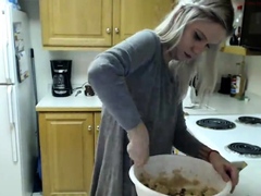 Russian blonde teen oily masturbation