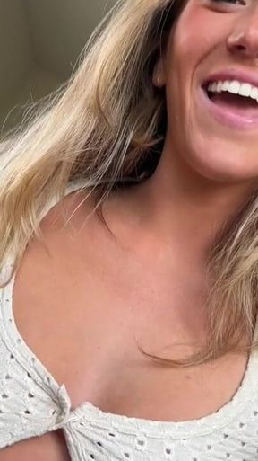 Perfect Blonde Girlfriend Makes Me Stay