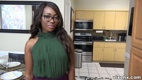 Skyler Nicole uses her curvy ebony body to convince client to buy a house