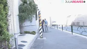 Big booty babe takes a hard dildo fuck and squirts a massive creampie