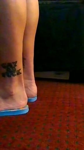 Cotton Candy Flip Flop Foot Fetish