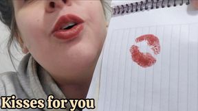 Lipstick Lip Fetish: Dark Burgundy Kisses to Camera & Paper Prints – Pick Your Mark