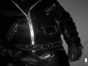 Leather Wanking in Night Vision Cam