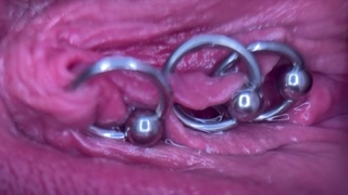 Extreme Close Up Pee and My Pierced Pussy and Clit