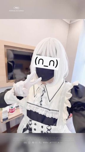 Crossdresser White Stocking and Maid