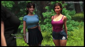 going on walk with two sexy sluts - summer heat 11 developed by naughty fox games - 3d porn game