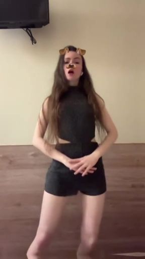 Thrilling moment from &quot;TikTok compilation part 6: naked girl dancing, mini skirt, skinny jeans, protruding nipples, thong&hellip;&quot;
