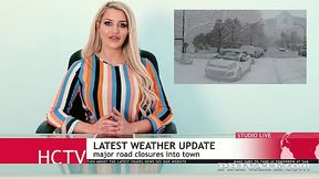 Thicc weather girl Sienna Day temps boss to fuck her big ass
