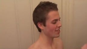 Nervous Young Guys Jerking Off - Gay Amateur Spunk