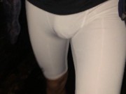 JUICY BULGE in Compression Shorts ** Climbing Stairs **
