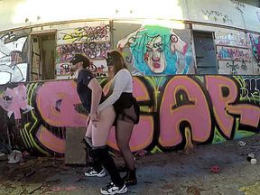 Enjoyed Her Husbands Cum In An Abandoned Pool (pegging)