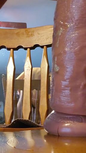 Double Teaming Asspussy With 9.5 Inch Circumference Bullet Plug and 10 Inch Circumference King Cock Dildo   Clip 2