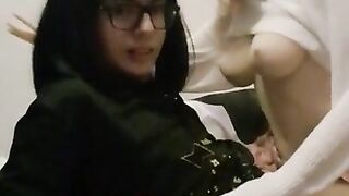 T-Model screws a bang-out nymph and ends on her breasts