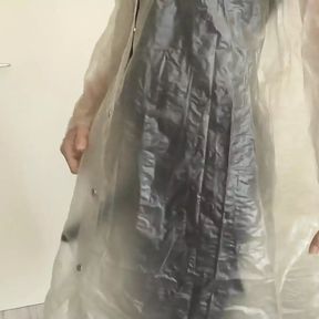 Transparent Rain Cape, Edging Games and Cumming on the Cape