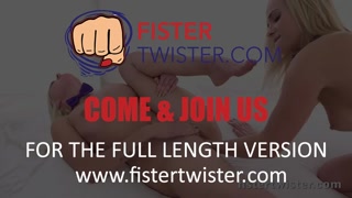 Fistertwister - Double Blond Pussy Stretching