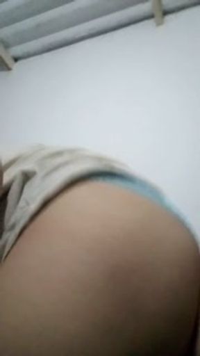 Stepdad helps me take my pants off because of my fat ass. Amateur homemade, latina bubble butt