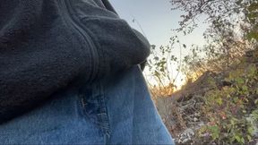 18yo flashing soft cock in empty parking lot