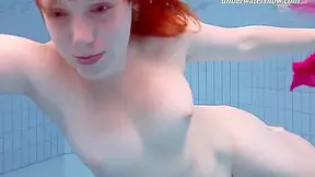 Underwater Swimming Teenie Lenka Gets
