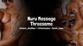 Nuru Squirting Massage Threesome