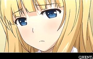 Stockinged hentai blonde slit nailed deep