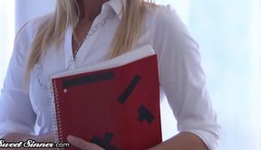 Obsessed College Student Fucks Sexy MILF Prof in Reality Show with Small Tits